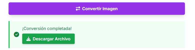 Presiona convertir imagen